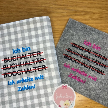 Ferberline Stickdatei Berufe raten 10x10 Paket 2