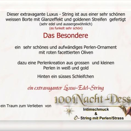 sexy Perlenstring ->schöner O-String Intimschmuck