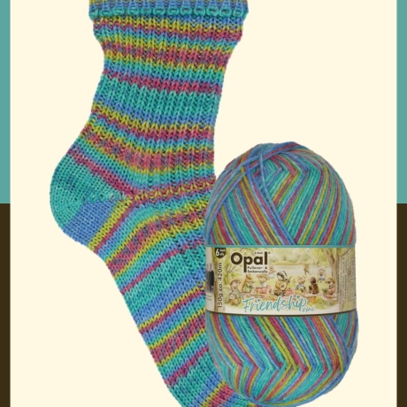Opal Friendship, 6-fädige Sockenwolle, Farbe 11566