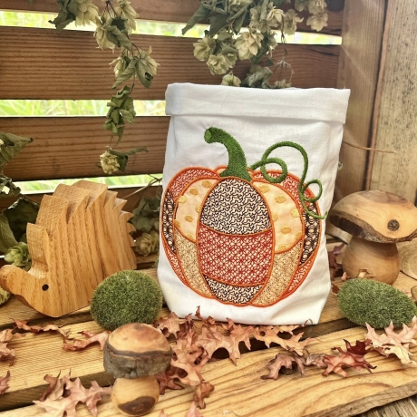 Kürbis Deko   -  Stickdatei bei Michis Textilatelier