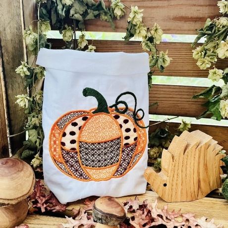 Kürbis Deko   -  Stickdatei bei Michis Textilatelier