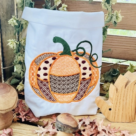 Kürbis Deko   -  Stickdatei bei Michis Textilatelier