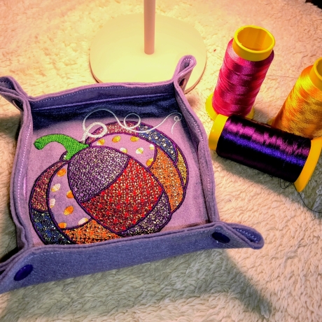 Kürbis Deko   -  Stickdatei bei Michis Textilatelier