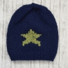 Beanie Star Gr. 55-58 dunkelblau/jadegrün