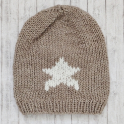 Beanie Star Gr. 55-58 sisal/natur