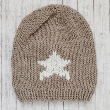 Beanie Star Gr. 55-58 sisal/natur