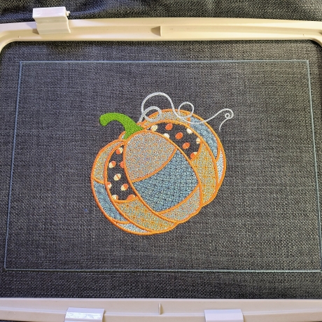 Kürbis Deko   -  Stickdatei bei Michis Textilatelier