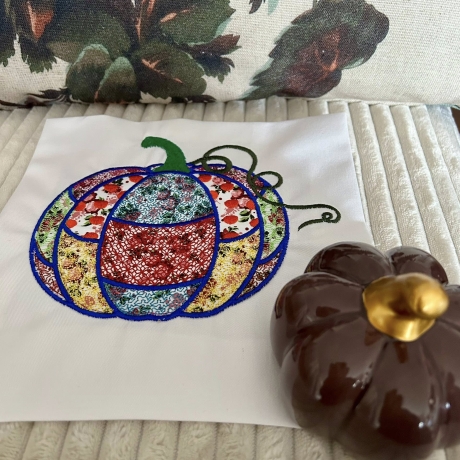 Kürbis Deko   -  Stickdatei bei Michis Textilatelier