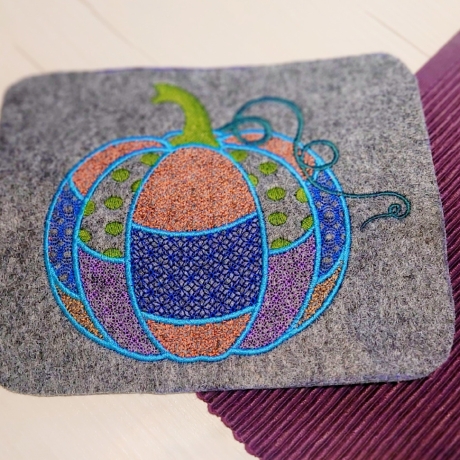 Kürbis Deko   -  Stickdatei bei Michis Textilatelier