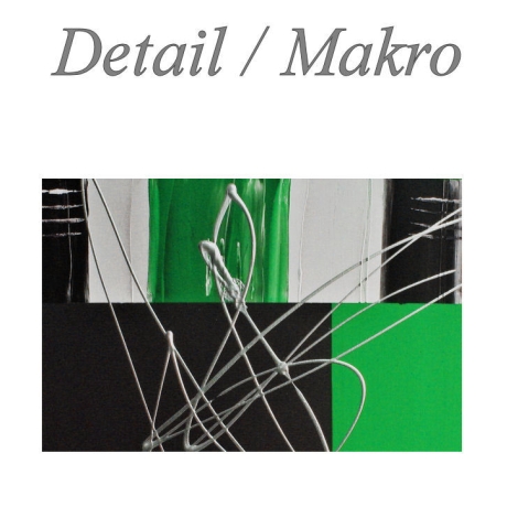 MK1 Art Bild Leinwand Abstrakt Kunst Malerei Acrylbild grün grau
