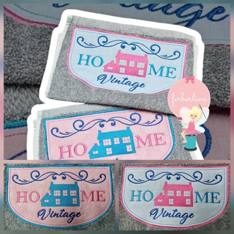 Ferberline Stickdatei Home Vintage ab 11x18cm
