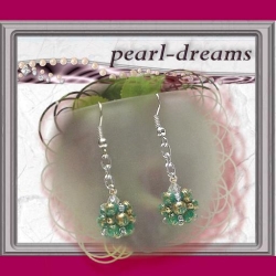 Wow Ohrringe mit einer Perlenkugel