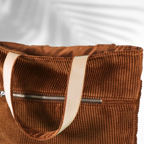 Einkaufstaschen/Cordbeutel/Cord Taschen/totebag/Stoffbeutel/braun