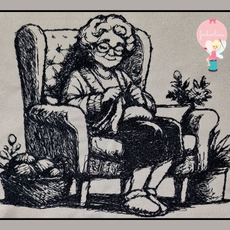 Ferberline Stickdatei Scribble Strickomi ab 13x15