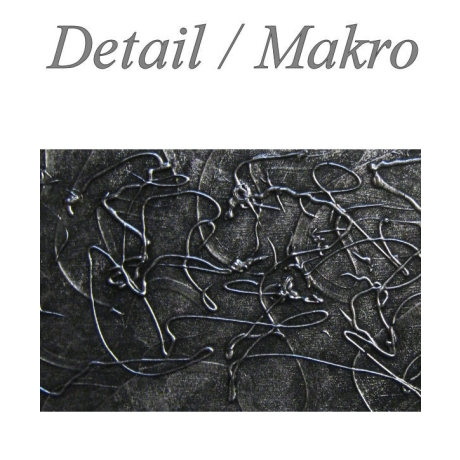 MK1 Art Bild Leinwand Abstrakt Kunst Malerei Acrylbild schwarz