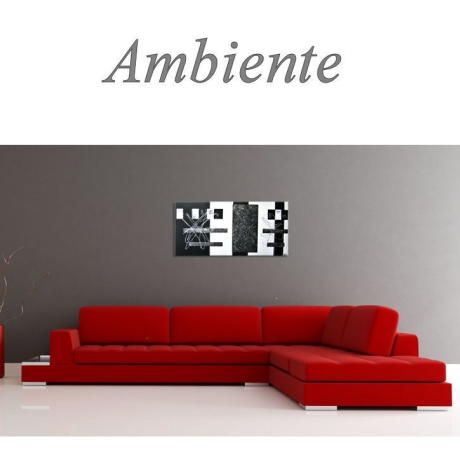 MK1 Art Bild Leinwand Abstrakt Kunst Malerei Acrylbild schwarz