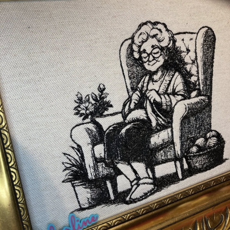 Ferberline Stickdatei Scribble Strickomi ab 13x15