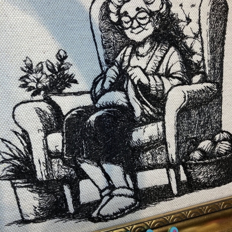 Ferberline Stickdatei Scribble Strickomi ab 13x15