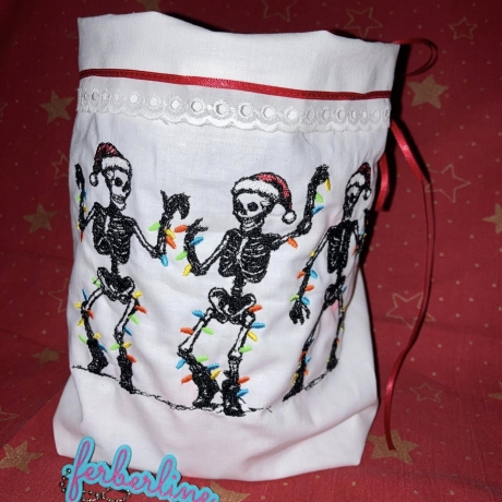 Ferberline Stickdatei Scribble Knochenkasper ab 13x18