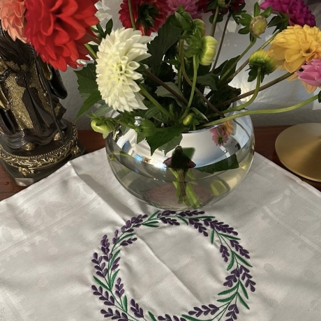 Lavendelkranz  - Stickdatei bei Michis Textilatelier