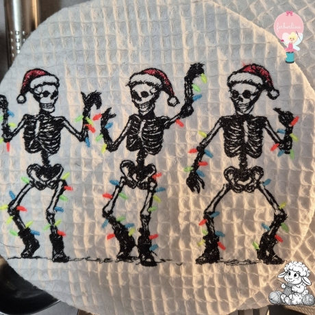 Ferberline Stickdatei Scribble Knochenkasper ab 13x18