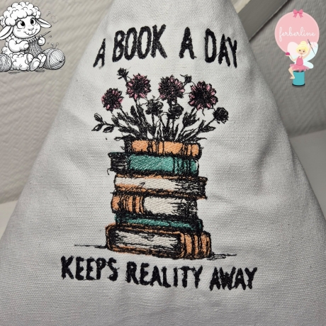 Ferberline Stickdatei Scribble A Book a Day ab 12x16