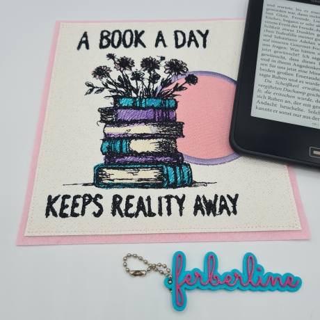 Ferberline Stickdatei Scribble A Book a Day ab 12x16