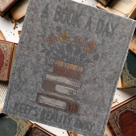 Ferberline Stickdatei Scribble A Book a Day ab 12x16