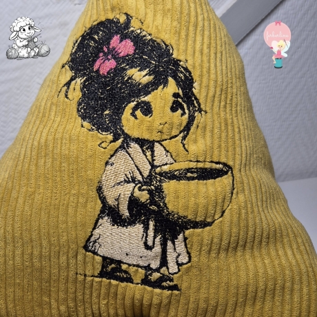 Ferberline Stickdatei Scribble Morgenkäffchen ab 13x18cm