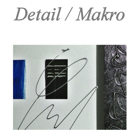 MK1 Art Bild Leinwand Abstrakt Kunst Malerei Acrylbild blau