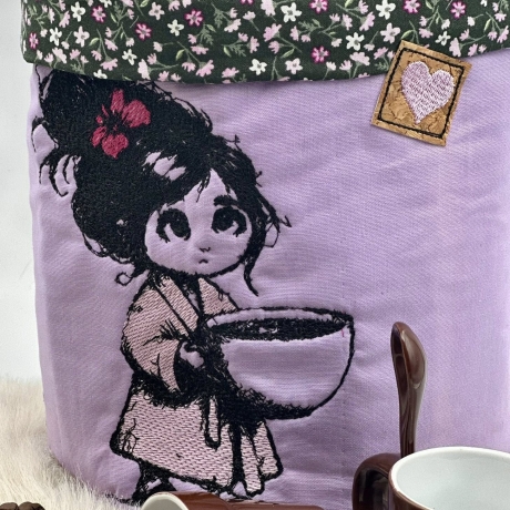 Ferberline Stickdatei Scribble Morgenkäffchen ab 13x18cm