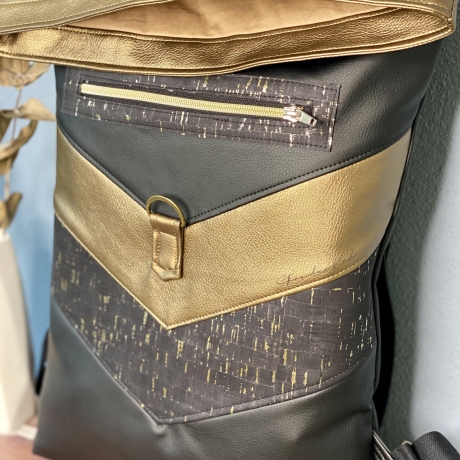 Rucksack VARO aus Kunstleder und Kork