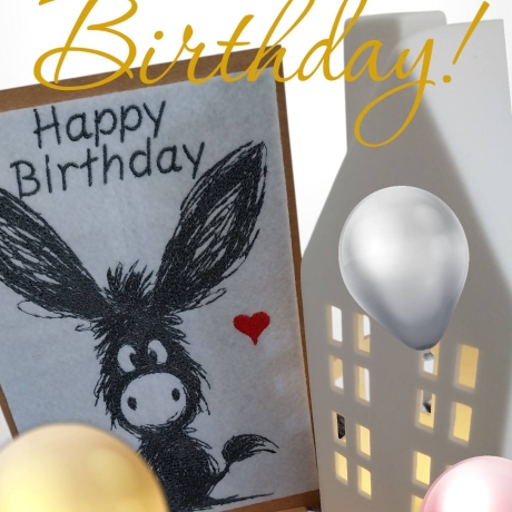 Ferberline Stickdatei Scribble Esel ab 9x10