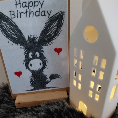 Ferberline Stickdatei Scribble Esel ab 9x10