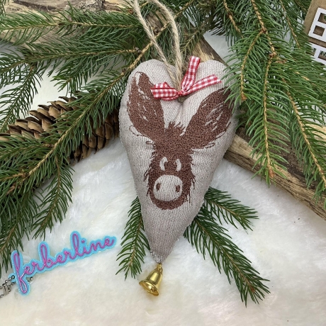 Ferberline Stickdatei Scribble Esel ab 9x10