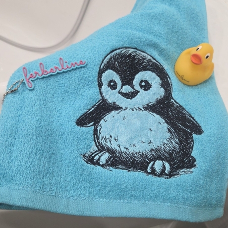 Ferberline Stickdatei Scribble Pinguin ab 9x10