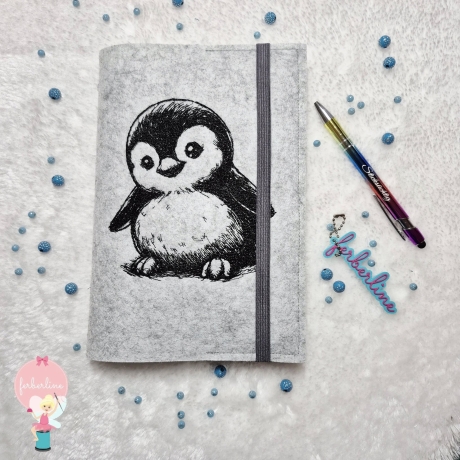 Ferberline Stickdatei Scribble Pinguin ab 9x10