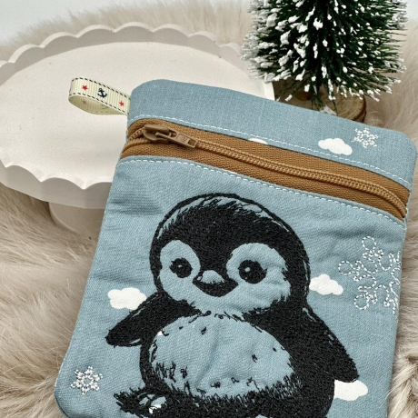 Ferberline Stickdatei Scribble Pinguin ab 9x10