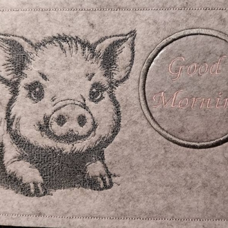 Ferberline Stickdatei Scribble Schwein Sweety ab 9x10