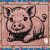 Ferberline Stickdatei Scribble Schwein Sweety ab 9x10