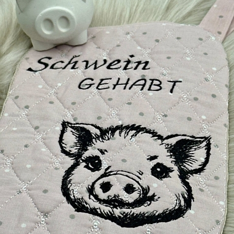 Ferberline Stickdatei Scribble Schwein Sweety ab 9x10