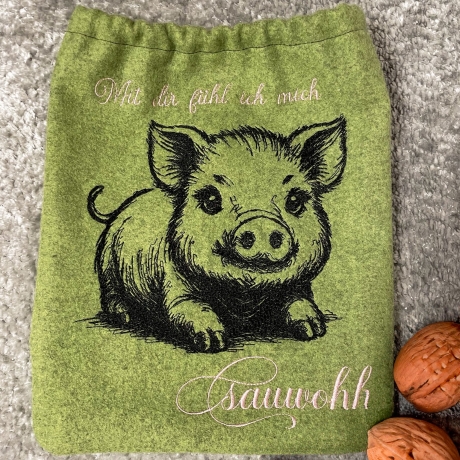 Ferberline Stickdatei Scribble Schwein Sweety ab 9x10