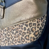 Rucksack VARO aus Kunstleder und Kork, Leoparden-Print