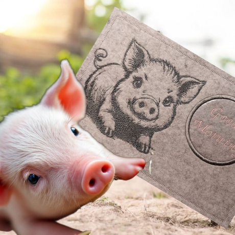 Ferberline Stickdatei Scribble Schwein Sweety ab 9x10