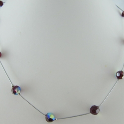 Kette Perlen Rot  (596)