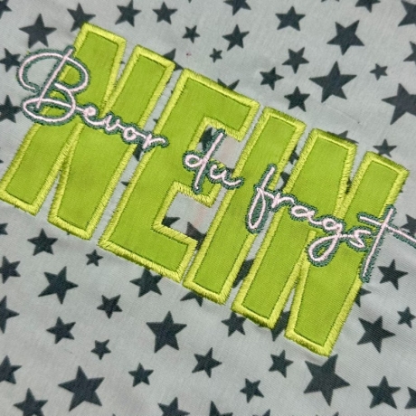 Ferberline Stickdatei Applikation NEIN ab 9x18