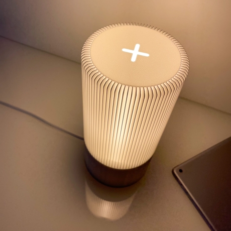 3D-Druck Design Lampe in Beige oder Hellgrau