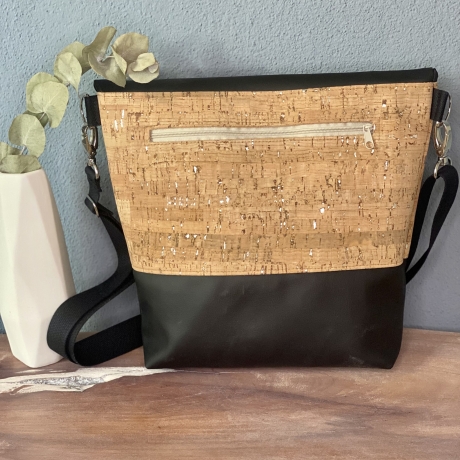 Tasche FoldOver mit Kork, Umhängetasche, Korktasche