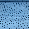 Meterware Musselin Glatt bemustert Dots Blau