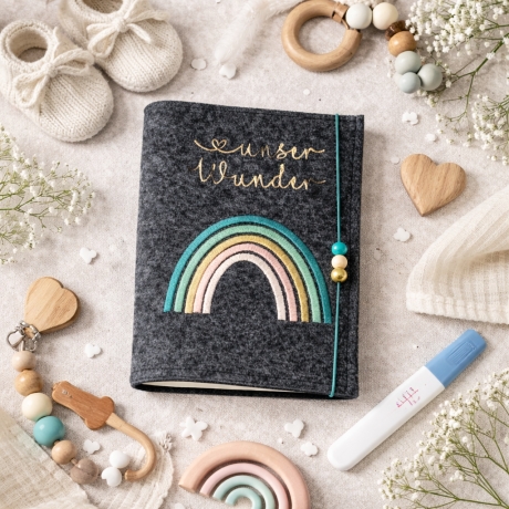 Mutterpasshülle Unser Wunder Regenbogen 